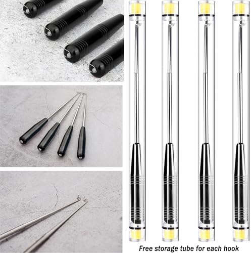 Fish Hook Remover Tool, Fishing Hook Quick Removal Descending Device, Fishing Gear Security Equipment Kits, Hook Extractor Accessories Detacher Tools with 4PCS Storage Tube - Image 2