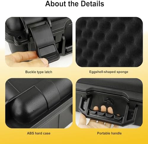 Fishing Reels Storage Case,Tackle Accessories Storage Handcase,Black,Medium - Image 6