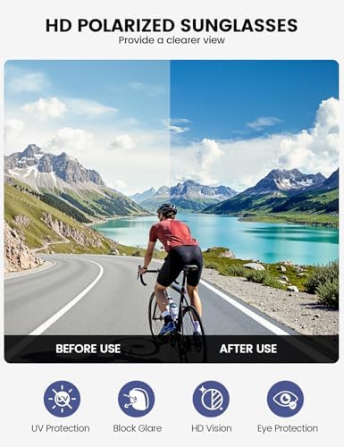 Lamicall 24g Polarized Sports Sunglasses for Men Women - UV400 Protection Sun Glasses for Baseball Running Cycling Fishing - Image 6