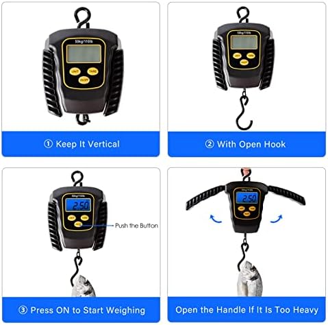 Fish Scale 110lbs/50kg Waterproof Hanging Fishing Portable Weight Scale - Image 3