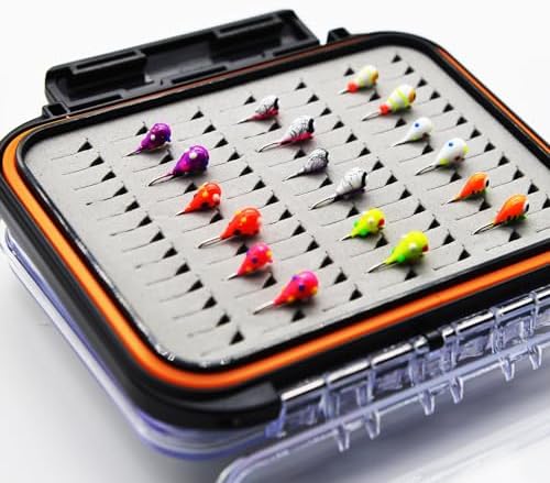 Alichino Ice Fishing Jig Set Ice Fishing Lures Micro Jig Head Hook Set for Panfish, Crappie, Walleye, Perch, Trout, Bluegill - Image 2