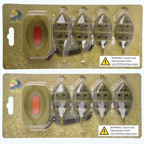 Carp Fishing Method Feeder Set 4 Inline Method Feeders with 1 Quick Release Carp Fishing Equipment Tackle for Baits Holder Tool - Image 6