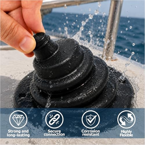 Boat Motor Well Cable Boot - Rigging Steering Protect for Marine Yacht Kayak Electrical Wire Organize, Fuel Lines Diameter 4 7/10" - Image 3