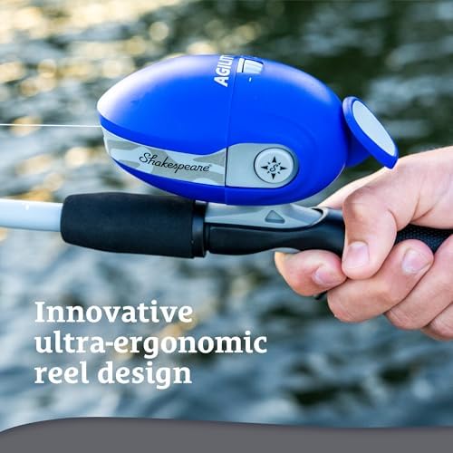Shakespeare Agility Spincast Fishing Reel, Ultra-Ergonomic Design, Soft-Touch Handle Knobs, Pre-spooled with Stren Line - Image 5