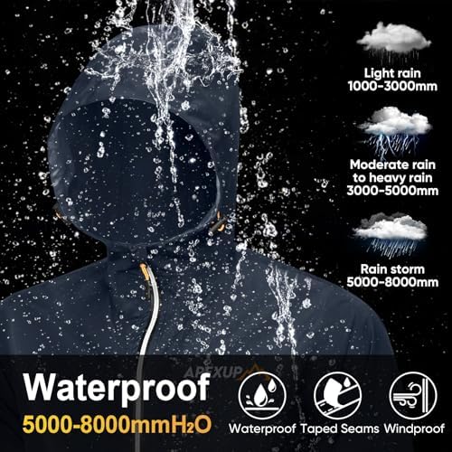 APEXUP Packable Rain Jacket Men Waterproof Lightweight Raincoat with Hood - Image 3