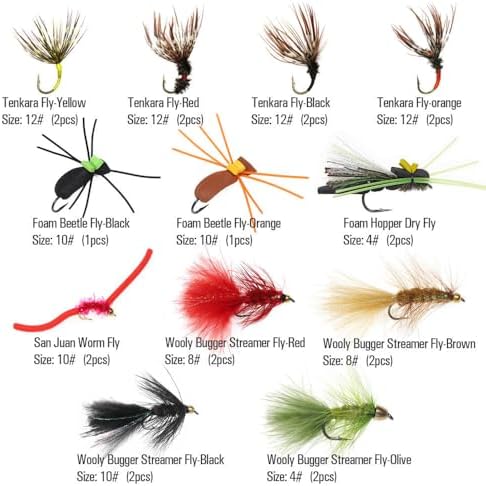 70pcs Fly Fishing Flies Assortment Kit with Waterproof Fly Box - Image 3