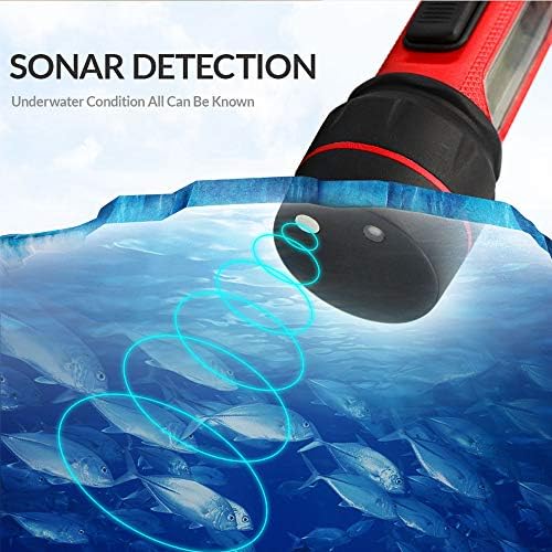 Depth Finder with Temperature Portable Ice Fish Finder Contour Readout Fish Depth Finder Handheld Fishfinder Depth Readout LCD Display Fish Detector Device Lake Sea Boat Kayak River Fishing - Image 3