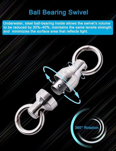 Ball Bearing Swivels Saltwater Swivel Heavy Duty Snap Connector - Image 2