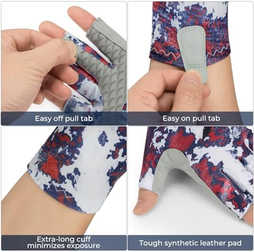 KastKing La Sal UPF50+ Fingerless Fishing Gloves, Men and Women - Image 2