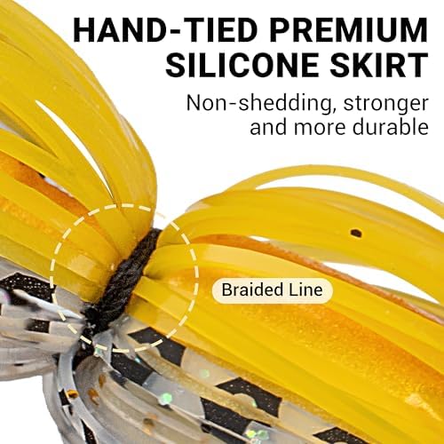 TRUSCEND Swim or Jig Fishing Spinner Baits for Freshwater and Saltwater, Rooster Tail Fishing Lures for Trout Bass Walleye Crappie Salmon Pike, Blade Bait with Copper Blade - Image 4