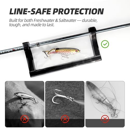 Fishing Lure Wraps 5/10 Pack – Clear PVC Hook Covers & Lure Covers for Fishing Rods – Durable Protects Hooks & Gear for Fresh & Saltwater Fishing Gear - Image 3