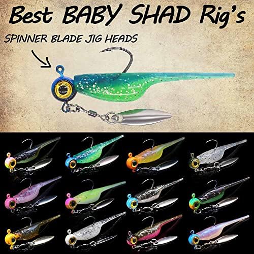 Crappie-Baits- Plastics-Jig-Heads-Kit-Shad-Minnow-Fishing-Lures-for Crappie-Panfish-Bluegill-40 &135 Piece Kit - Image 5