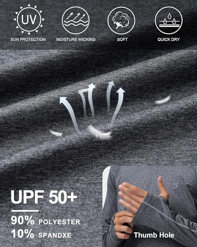 Roadbox Men's UPF 50+ Fishing Shirts, Long Sleeve UV Sun Protection Hoodie - Image 4