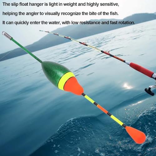 Oval Spring Slip Floats with Foam, Bobber Stopper Spring Stick Slip for Trout, Bass, Catfish, Carp, Lake and General Float Fishing Tackle Use - Image 5