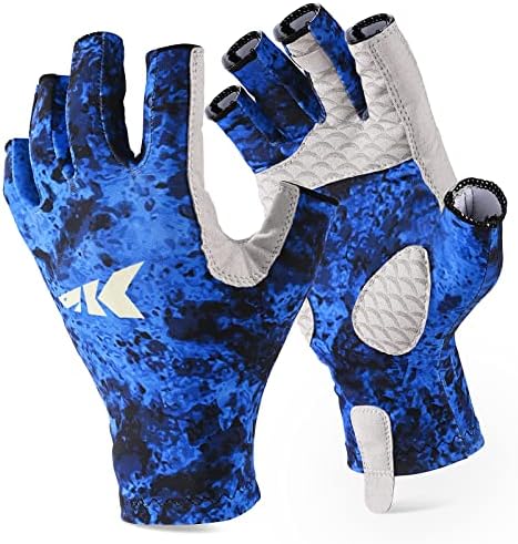 KastKing La Sal UPF50+ Fingerless Fishing Gloves, Men and Women by KastKing