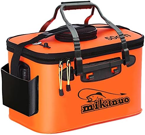 Foldable Fishing Bucket - Multi-Functional EVA Bag for Outdoor, Live Fish Lures and Protection, 10GAL/8GAL/6GAL/4.8GAL/3GAL Live Fish Container by Sunglow