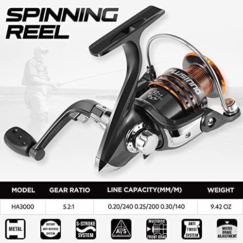 PLUSINNO Fishing Rod and Reel Combos - Carbon Fiber Telescopic Fishing Pole - Spinning Reel 12 +1 Shielded Bearings Stainless Steel BB - Image 4