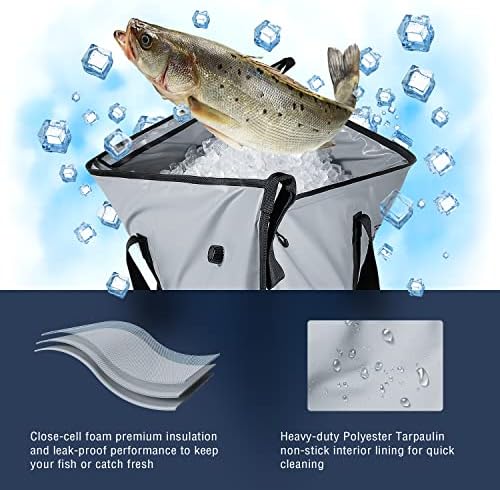 Buffalo Gear Insulated Cooler Bag - 20x18in Bait Cooler, Waterproof Fish Kill Bag - Image 6