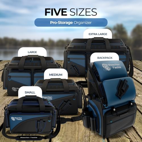 Reaction Tackle Saltwater Fishing Tackle Bags, Water Resistant 1000D PVC Tackle Box Bag with Removable Dividers, Fits 3600 and 3700 Trays, XL - Image 3
