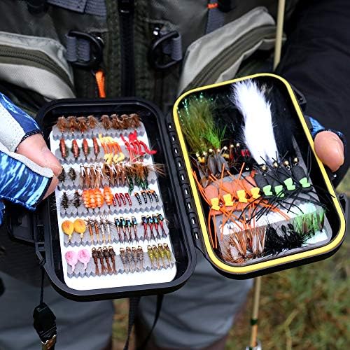 Wifreo Fly Fishing Flies Assortment with Waterproof Fly Box, 28/40/64/92/120pcs Dry/Wet/Nymph/Streamer Flies, Trout/Bass/Panfish/Salmon Fishing Flies - Image 5