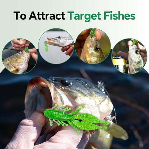 Clearance Bionics-Designed Durable Soft Plastic Fishing Lures Kit with Bonus Accessories, 3/4/5/6 Inch, 9-Type Lifelike Swimbaits in One Gear Set Included Tackle Box for Bass - Image 5
