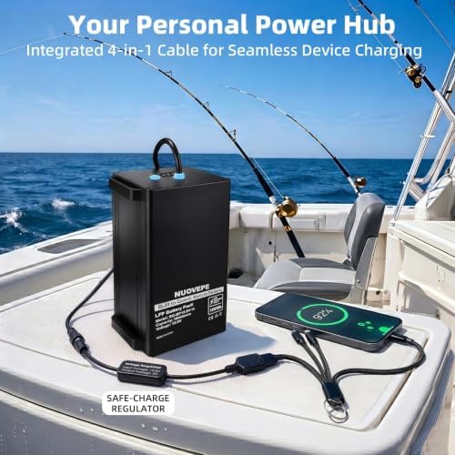 12V Portable Lithium Fish Finder Battery Kit, Aluminum Alloy Case - Image 3