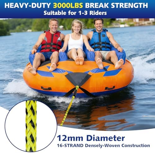 60FT 3-6K Boat Tow Rope for Tubing - Image 2