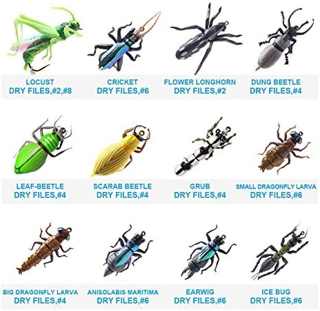 YZD Trout Fly Fishing Flies Collection 194/118/69 Premium Flies Dry Wet Nymph Streamers Fly Assortment with Fly Box Flyfishing Flys Lures Kits - Image 3