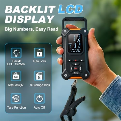 8-Slot Digital Fishing Scale with Lip Gripper & Auto-Rank Memory - Image 5