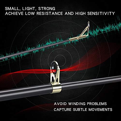 Portable Fishing Spinning Rod and Reel Combo Set Carbon Fiber Fluorescent Rod Tip, with Fishing Lures Line Carrier Bag Kits for Travel Surf Saltwater Freshwater - Image 5