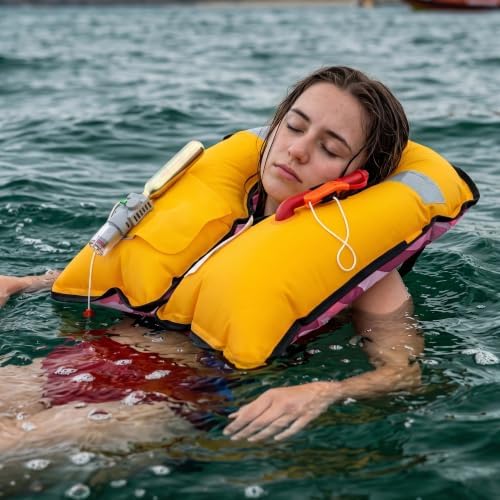 Manual Inflatable Life Jackets for Women,Life Vest for Adults,Preserver PFD for Women,Supports Weight up to 330 pounds - Image 4