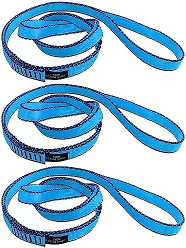 18MM Nylon Climbing Slings Runners 23 kN Strong Webbing Straps for Rock Climbing, Rappelling, Swing, Yoga Hammock etc by CAPARK