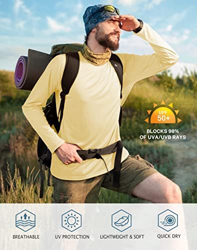 Roadbox Men's UPF 50+ UV Sun Protection Shirts, Long Sleeve Swim Rash Guard - Image 3