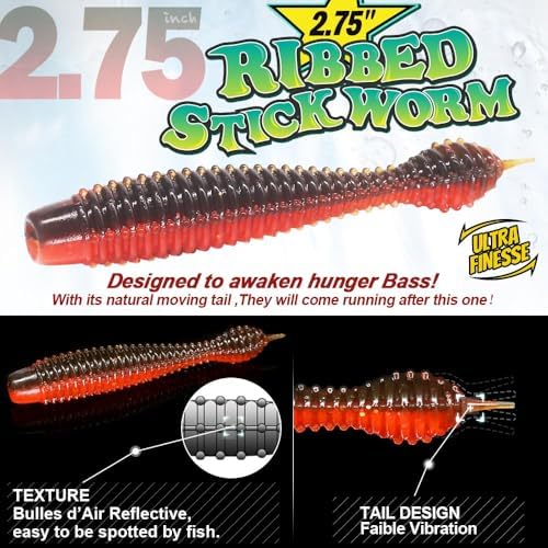 Ned-Rig-Kit-Finesse-Baits-Soft-Plastic-Worms-Fising-Lure for Bass Stick Swimbait Minnow Crawfish Lures Shroom Ned Jig Head Kit - Image 2