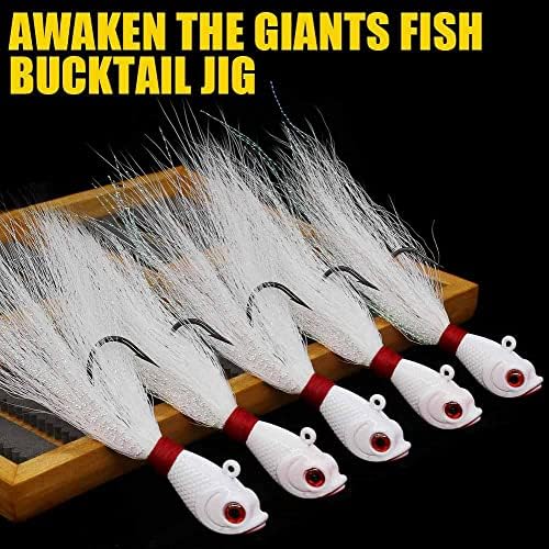 Bucktail-Jigs-Saltwater-Hair-Jigs-Head -Fishing-Lures-Assorted Kit - Image 4