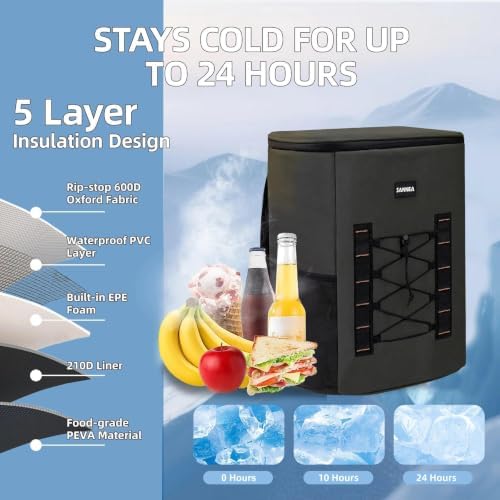 Backpack Cooler Insulated Leakproof, Soft Cooler Backpack for Beach - Image 4
