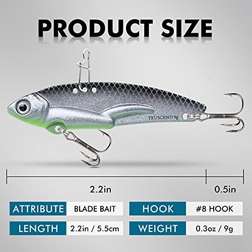 TRUSCEND Metal Fishing Jigs Lures with Hand-Polished, Colorfully Reflective Lead Fishing Spoons Glow Hard Swimbaits for Bass, Walleye, Trout, Salmon, Freshwater & Saltwater Fishing Gear Gifts for Men - Image 6