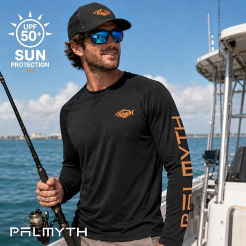 Palmyth Fishing Shirts for Men Long Sleeve UPF 50+ T Shirt Sun Protection - Image 3