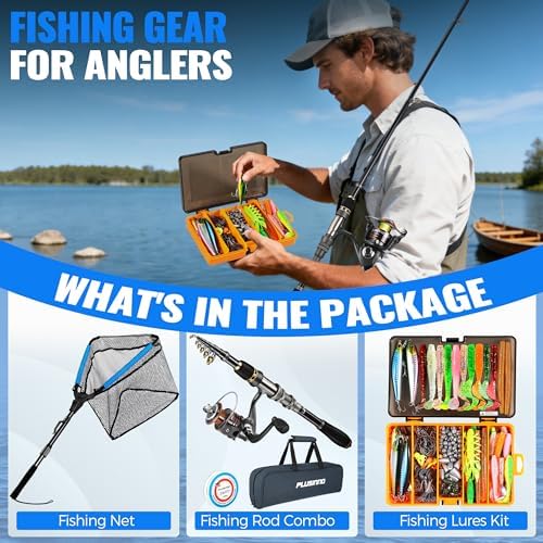 PLUSINNO Fishing Rod and Reel Combo Pole Gear Kit Telescopic Beginner - Image 2