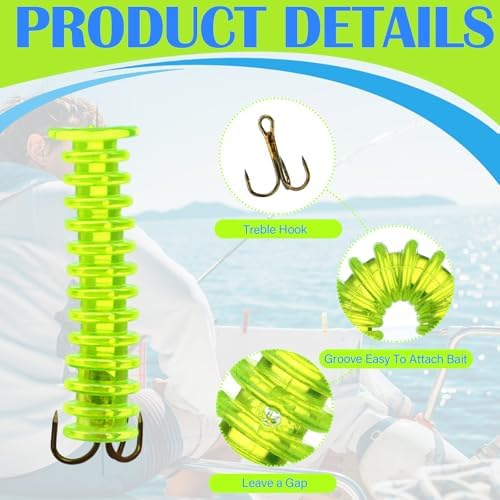 Soulchen Dip Bait Worms for Catfish Soft Swimming Lures for Catfish with Trident Hook Plastic Swim Baits Freshwater/Saltwater Plastic Swimming Lures - Image 3