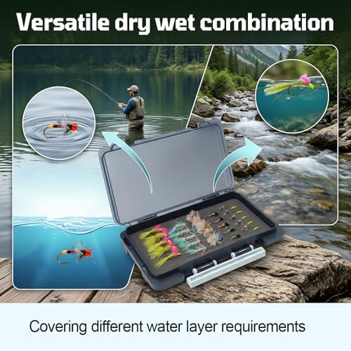 20Pcs Fly Fishing Flies, Assorted Dry Wet Nymphs Lures for Trout Bass - Image 5
