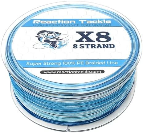 Reaction Tackle Braided Fishing Line - Pro Grade Power Performance for Saltwater or Freshwater Fish - Colored Fishing Line Braid for Extra Visibility by ReactionTackle