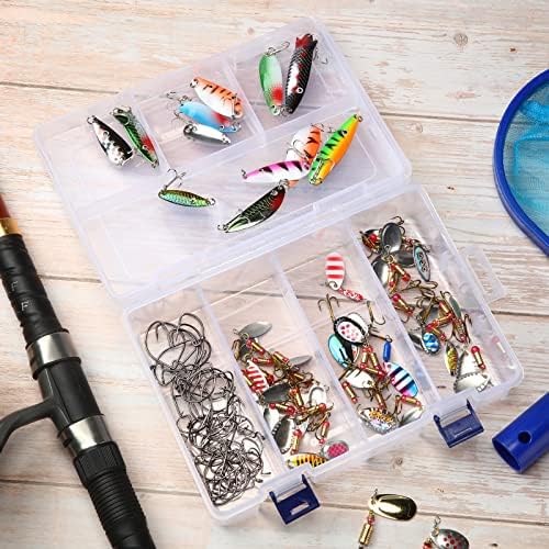 Honoson 6 Pack Fishing Tackle Box Organizer, Clear Waterproof Movable Tray - Image 5