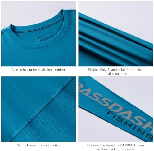 BASSDASH Fishing T Shirts for Men UV Sun Protection UPF 50+ Long Sleeve Tee T-Shirt - Image 5