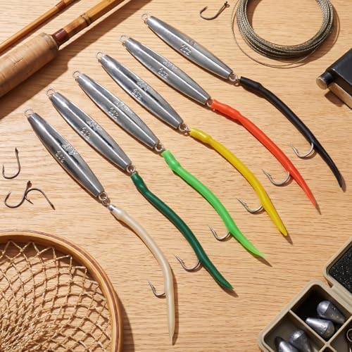 6 Pcs 2oz A17 Diamond Jigs Saltwater Fishing Lures Flat Metal Jigging Spoon Baits for Surf Fishing Bottom Bouncing Sinking Casting Vertical Ocean Lures for Bluefish Striper Tuna Freshwater - Image 5