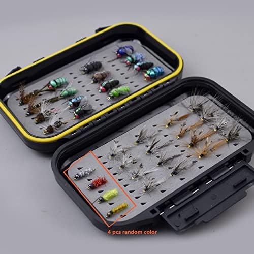 Fly Fishing Flies Kit/Trout/Salmon/bass Flies Streamers Dry/Wet Flies.Nymphs,Fly Poppers (with Waterproof Fly Box) - Image 2