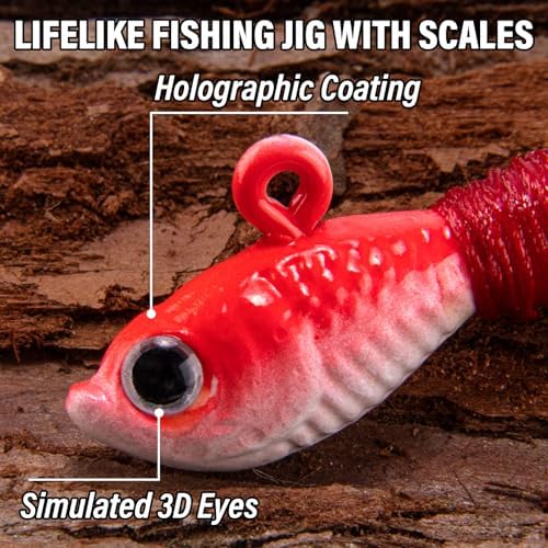 Alwonder 5-Pack Bucktail Jigs Hair Jigs Saltwater Freshwater Fishing Bucktail Lures Surf Fishing Jig Heads White Luminous Chartreuse Swimbait Jig for Bass Flounder Striper Bluefish Halibut Redfish - Image 2
