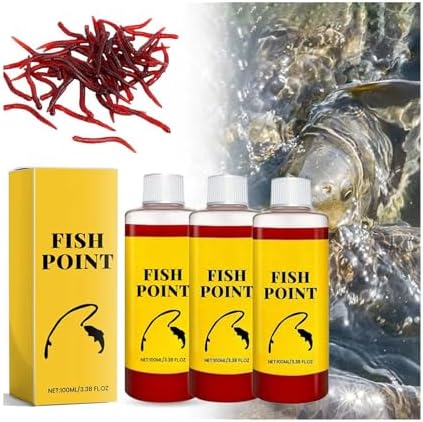 Concentrated Fish Attractant Liquid, Powerful Red Worm Fish Attractants Spray, 100ml Fishing Bait Scent Attractant, Fast-Acting Red Worm Bait Additive for Freshwater Fishing by Unknown
