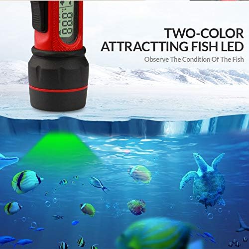Depth Finder with Temperature Portable Ice Fish Finder Contour Readout Fish Depth Finder Handheld Fishfinder Depth Readout LCD Display Fish Detector Device Lake Sea Boat Kayak River Fishing - Image 2