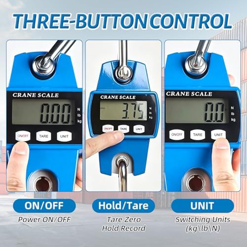 Digital Hanging Scale, 1100lb/500kg Crane Scale - Image 4